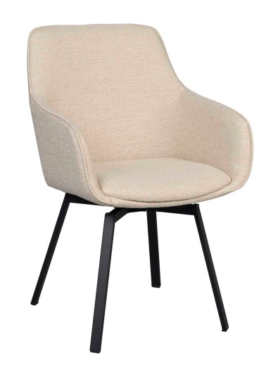 Rowico Home Alison spisestuestol Lys beige/svart Beige