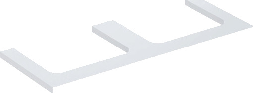 GEBERIT ONE bordplate 1200x470x30mm 2 kutt i høykomprimert treverk