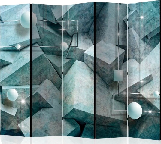 Romdeler Concrete Cubes Green II - Artgeist sp. z o. o.
