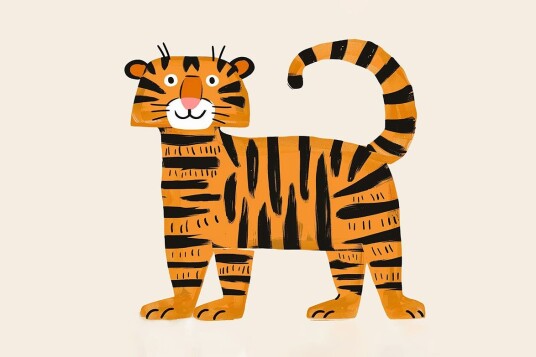 Namly Design Plakat Lekende Tiger POSTERVQ71LF Namly Design Plakat Lekende Tiger POSTERVQ71LF