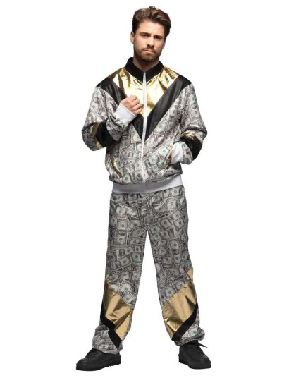 80 talls Grilldress med Dollarmotiv til Voksen