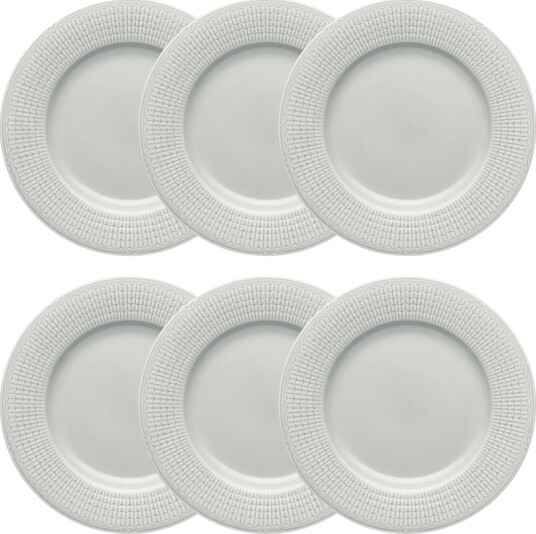 Rörstrand Swedish Grace tallerken Ø24 cm 6 pk Tåke grå
