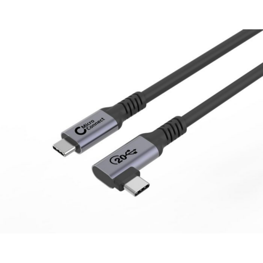 MicroConnect 1m USB-C Kabel 100W 20Gbps svart