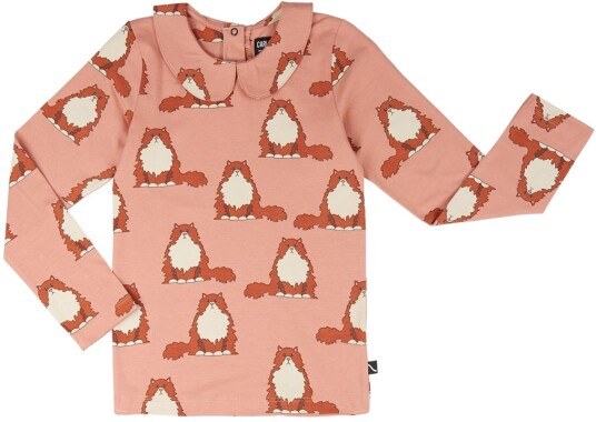 CarlijnQ Loulou Katt Long Sleeve T Shirt Med Skjortekrage 134/140 CarlijnQ Loulou Katt Long Sleeve T Shirt Med Skjortekrage 134/140