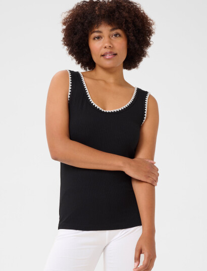 Cream Crribba Top - Black - XS