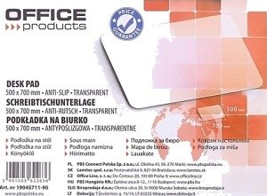 Office Products Skrivebordsunderlag 50X70cm Gjennomsiktig (19045711-90)