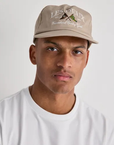 Les Deux Ivy League Twill Letterman Cap Capser Beige