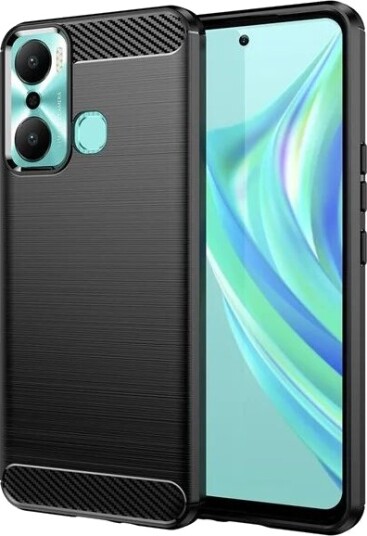 Hurtel Carbon Case Case for Infinix Hot 20 Play Flexible Silicone Carbon Cover Black
