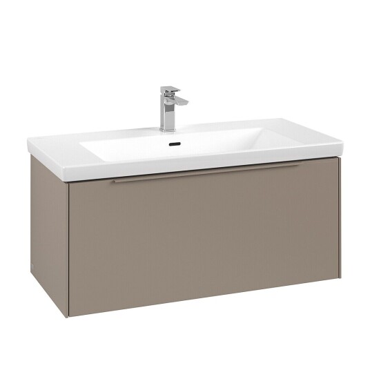 Villeroy & Boch Subway 3.0 Servantskap m/1 skuff 973x429x478 mm Taupe Matt Villeroy & Boch Subway 3.0 Servantskap m/1 skuff 973x429x478 mm Taupe Matt
