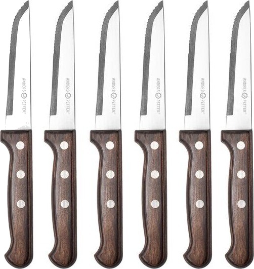 Anders Petter - Classic biffkniv 6 stk natur/blank