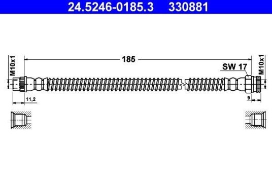 Bremseslange ATE 24.5246-0185.3
