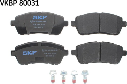 Bremseklosser SKF VKBP 80031 Bremseklosser SKF VKBP 80031