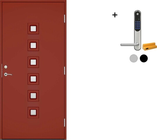 Ytterdør Swedoor Clever-Line+ Kvill med Yale Entrus