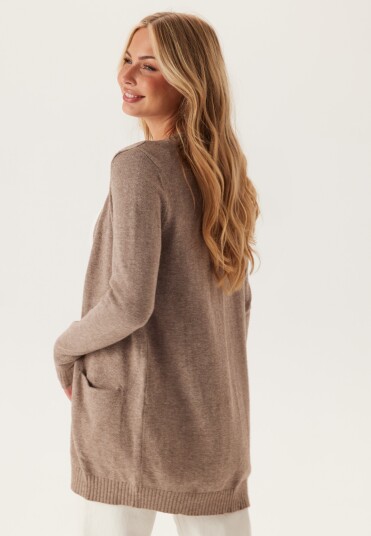 Vila Viril Open L/S Knit Cardigan Noos Beige XL Vila Viril Open L/S Knit Cardigan Noos Beige XL