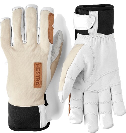 Hestra Ergo Grip Active Wool Terry 5 finger Beige & Off white 8