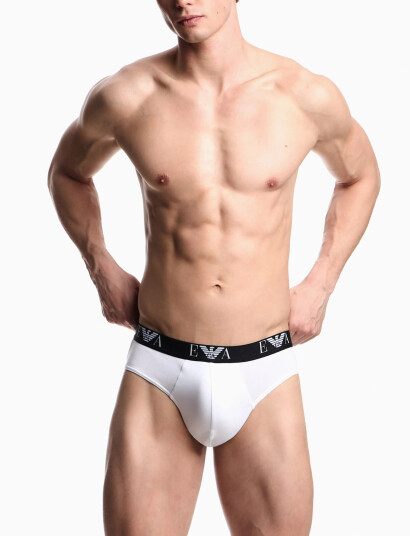 Emporio Armani 3 Pack Bottom - White - M Emporio Armani 3 Pack Bottom - White - M