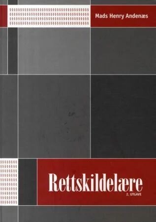 Rettskildelære Av Mads Henry Andenæs