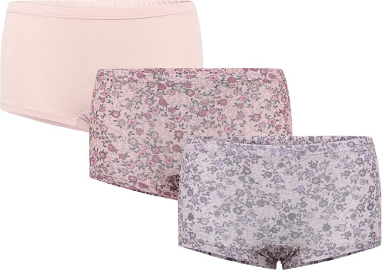 Lindex Boxer 3P Miniflower Aop Pink 86/92