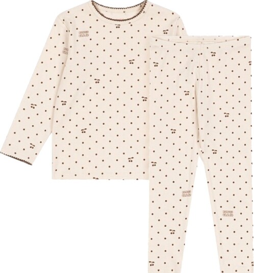 Konges Sløjd Sett Blonder Colito Cherry Bronse Dot Konges Sløjd 5 år (110) Genser Beige Brun Hvit