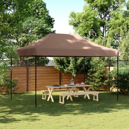 Sammenleggbart partytelt pop-up brun 440x292x315 cm 4004964 Sammenleggbart partytelt pop-up brun 440x292x315 cm 4004964