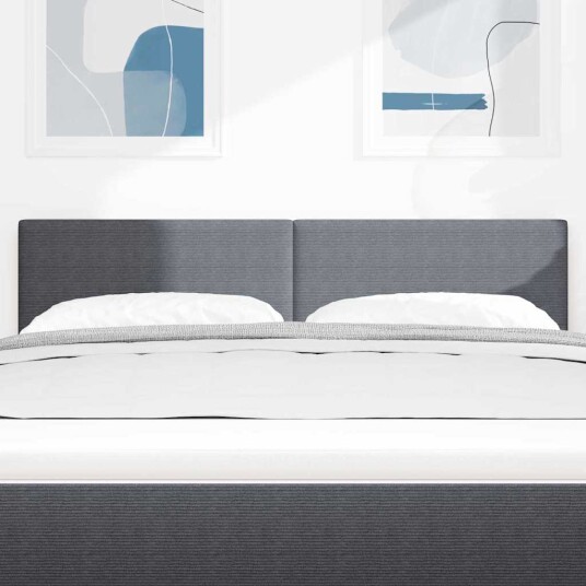 Sengegavl Enkel Design Mørkegrå 160 cm Corduroy Stoff