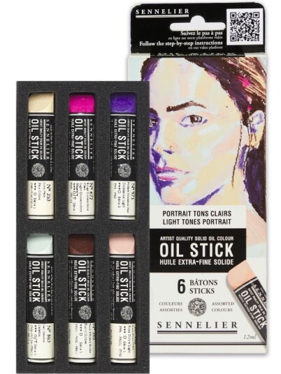 Sennelier Extra-Fine oljestifter i 6 farger Temapakke: Portrett i lyse toner Sennelier Extra-Fine oljestifter i 6 farger Temapakke: Portrett i lyse toner
