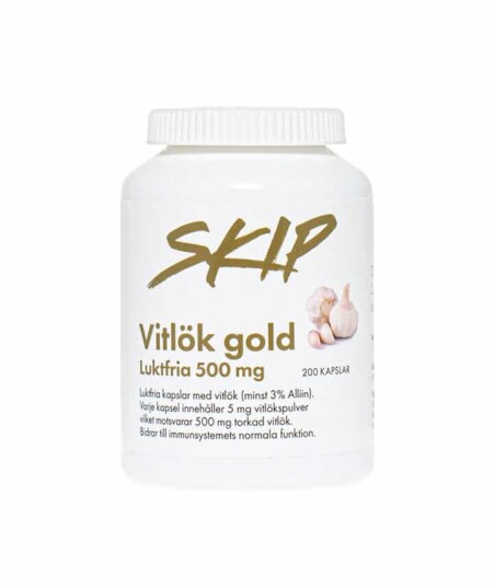 SKIP Hvit Løk Gold 200 kapsl. SKIP Hvit Løk Gold 200 kapsl.