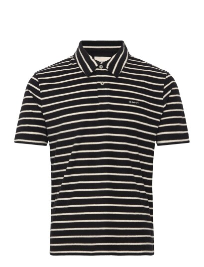 GANT Towelling Ss Polo   Black   XXL
