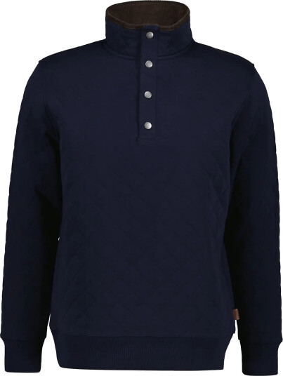 Gant Quilted Sweat Half Zip   Navy   S