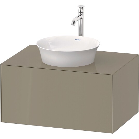 Duravit White Tulip Servantskap 1 skuff 80x55x40,8 cm Stengrå Høyglans