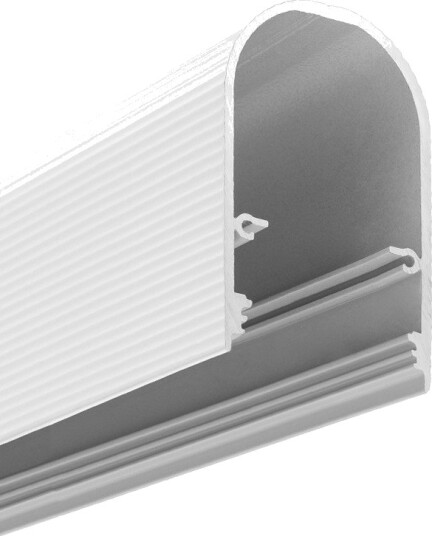 Topmet 1m aluprofil NAMI23 CD 9   Hvit lakkert påbygging LED skinne
