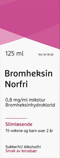 Bromheksin Norfri 0,8 mg/ml mikstur 125 ml