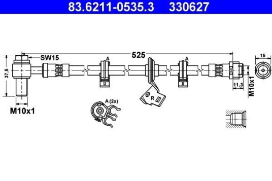 Bremseslange ATE 83.6211-0535.3