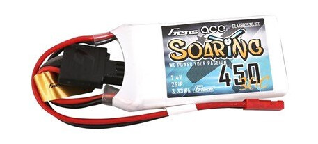 2s 450mAh - 30C - Gens Ace Soaring G-Tech JST