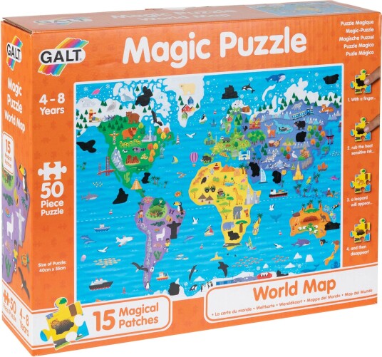Galt Magic Puslespill Verdenskart 50 Brikker Galt Magic Puslespill Verdenskart 50 Brikker