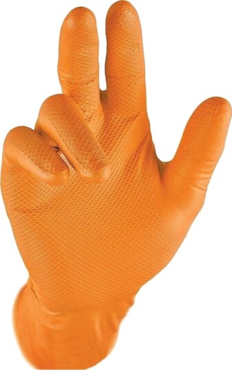Grippaz Engangsnitrilhansker 246Or Oransje XL 50 Stk