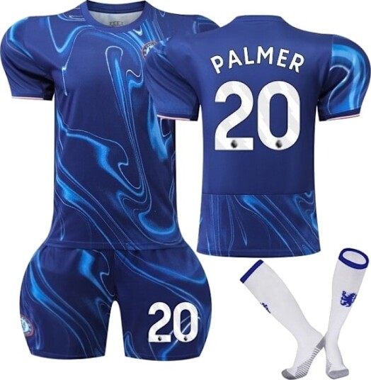 2024 2025 Chelsea Hjemme Barn Fotballtrøye med Strømper NO.20 Palmer WELLNESS