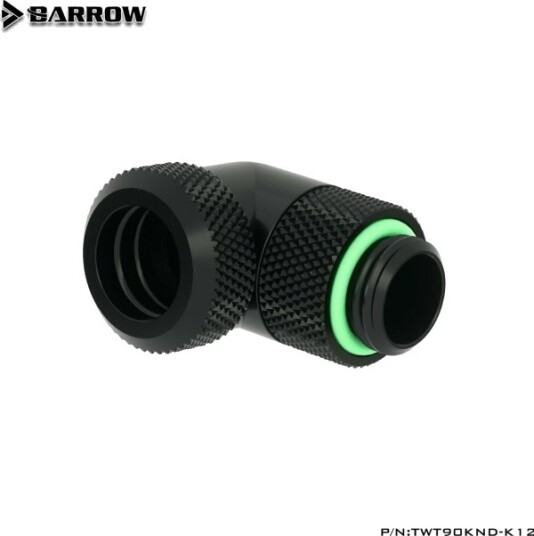 Barrow Multi-Link Adapterkobling 90° G1/4" Ag Til 12 Mm Ad Hardtube – Dreibart Svart Twt90knd-K12 B