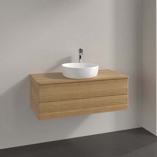 Villeroy & Boch Antao Servantskap med 2 skuffer 100x50x36 cm m/lys Eik Villeroy & Boch Antao Servantskap med 2 skuffer 100x50x36 cm m/lys Eik