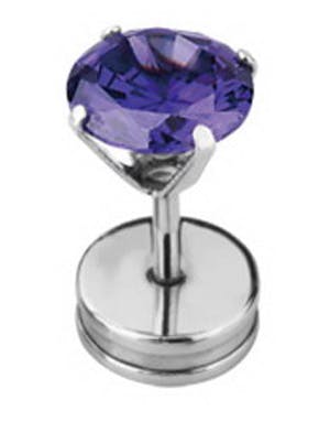 Ørepiercing med Diamantformet Sten Lilla