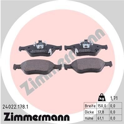 Bremseklosser ZIMMERMANN 24022.178.1