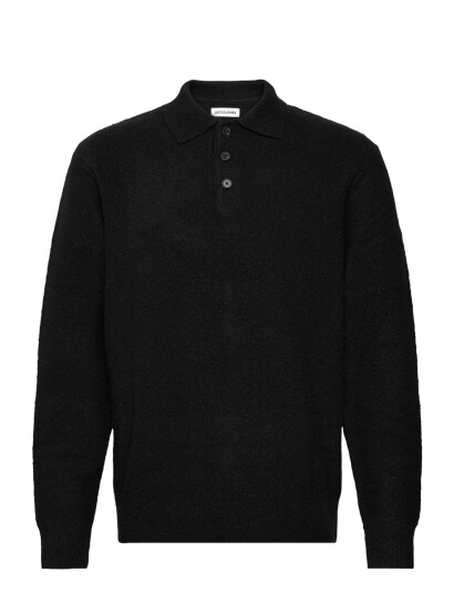 Jack & Jones Jjspence Knit Polo Ls - Black - S