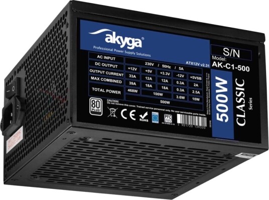 Akyga Ak C1 500 Classic Series Strømforsyning Intern