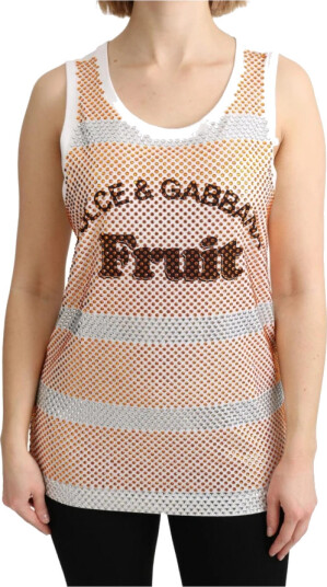 Dolce & Gabbana Ermeløs tank top Oransje XS