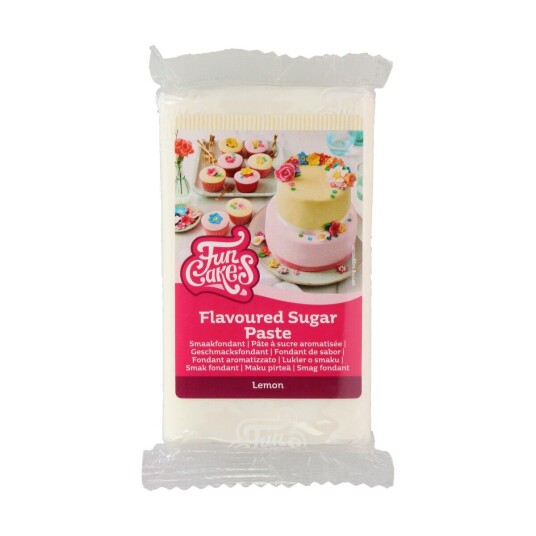Hvit Fondant Med Sitronsmak Fra Funcakes 250g Hvit Fondant Med Sitronsmak Fra Funcakes 250g