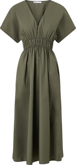 Mango Kjole Hug Beige