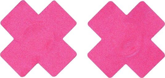 2 stk Rosa Pluss/Kryss Nipple Pasties