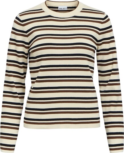 Object Objester L/S Re Knit Pullover Noos Cream M