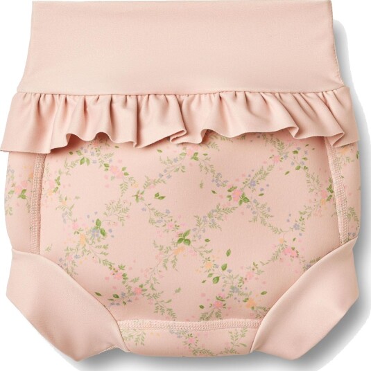 Wheat Neoprene Swim Pants Rita Powder Checked Flowers (L : 1 2 år)