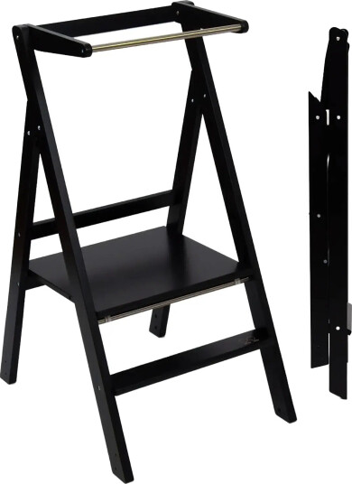 Ette Tete Foldable Helper Tower "Step"n"fold", Gray - Black - ONE SIZE Ette Tete Foldable Helper Tower "Step"n"fold", Gray - Black - ONE SIZE